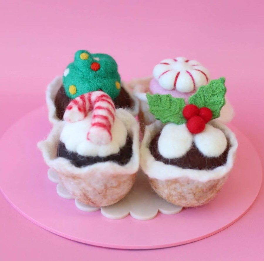 Play Juni Moon | Felt Food | Christmas Cupcakes