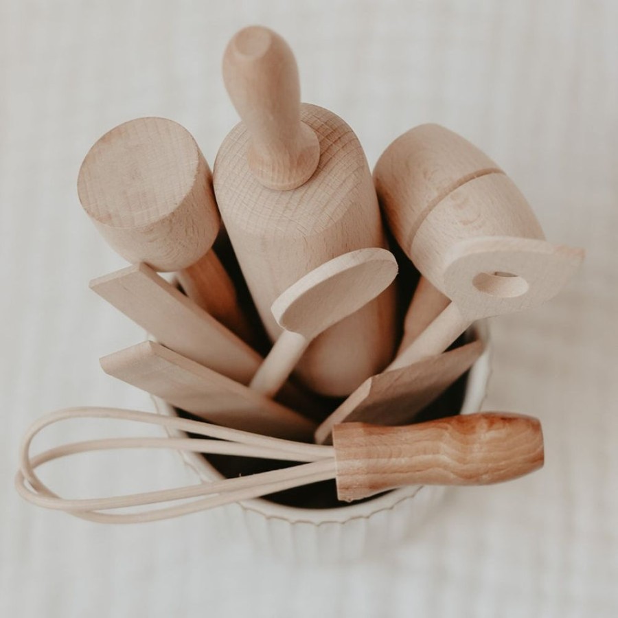 Educational Resources Fairplay | Eco Wooden Cooking And Baking Tool Set