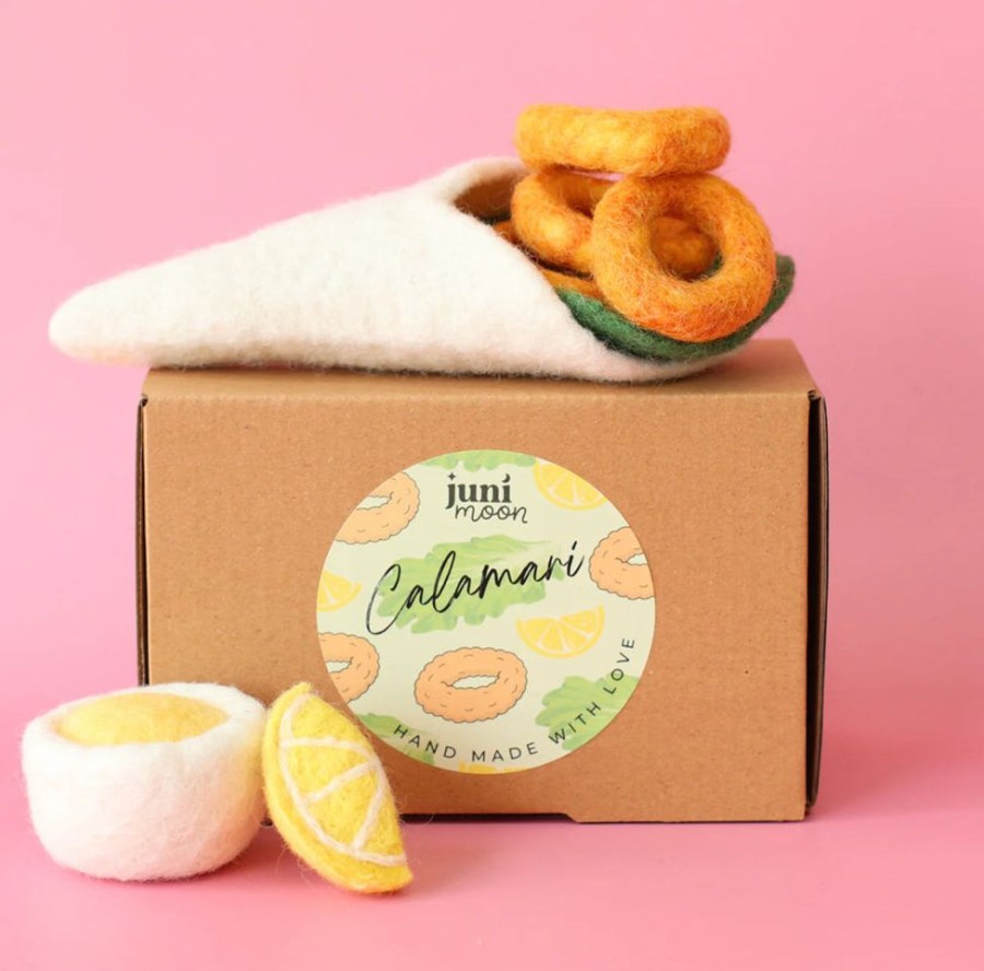 Play Juni Moon | Felt Food | Calamari Cone Set