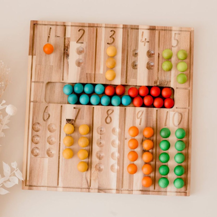 Educational Resources Q Toys | Qtoys | Natural Counting Board & Ball Set