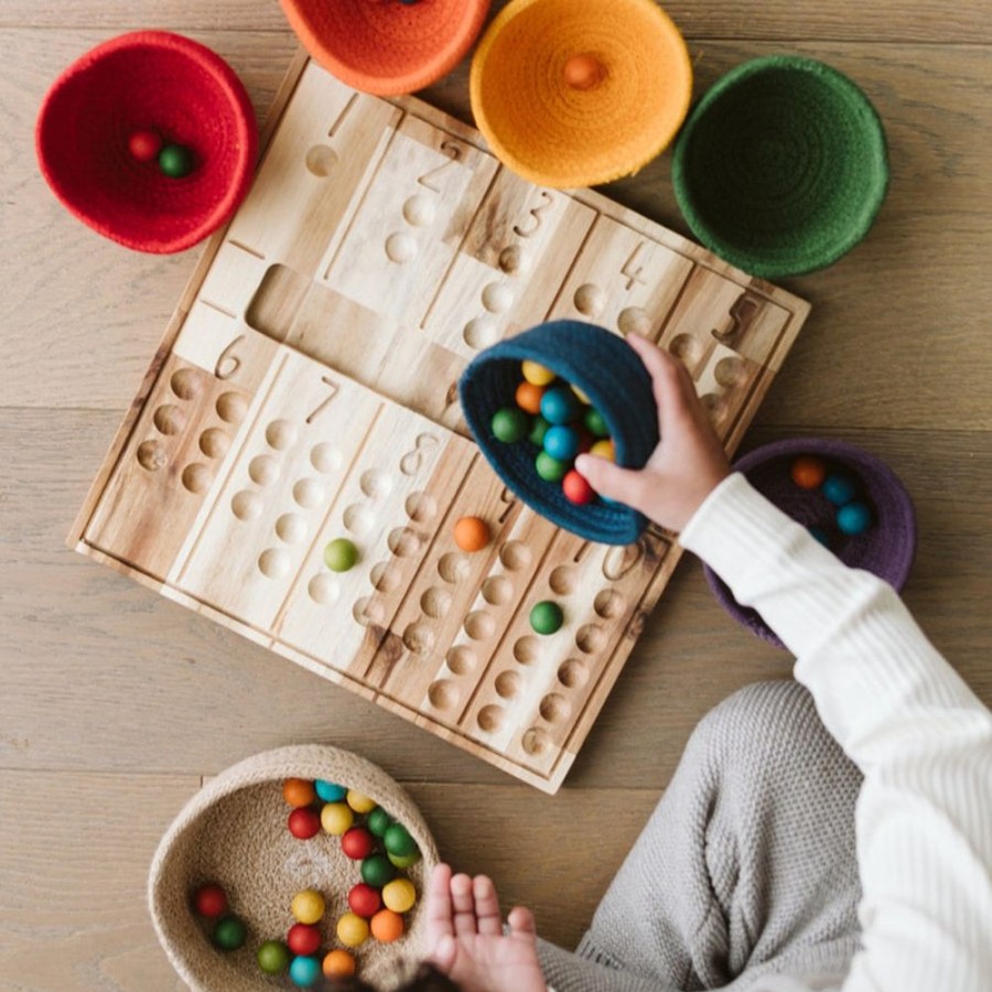 Educational Resources Q Toys | Qtoys | Natural Counting Board & Ball Set