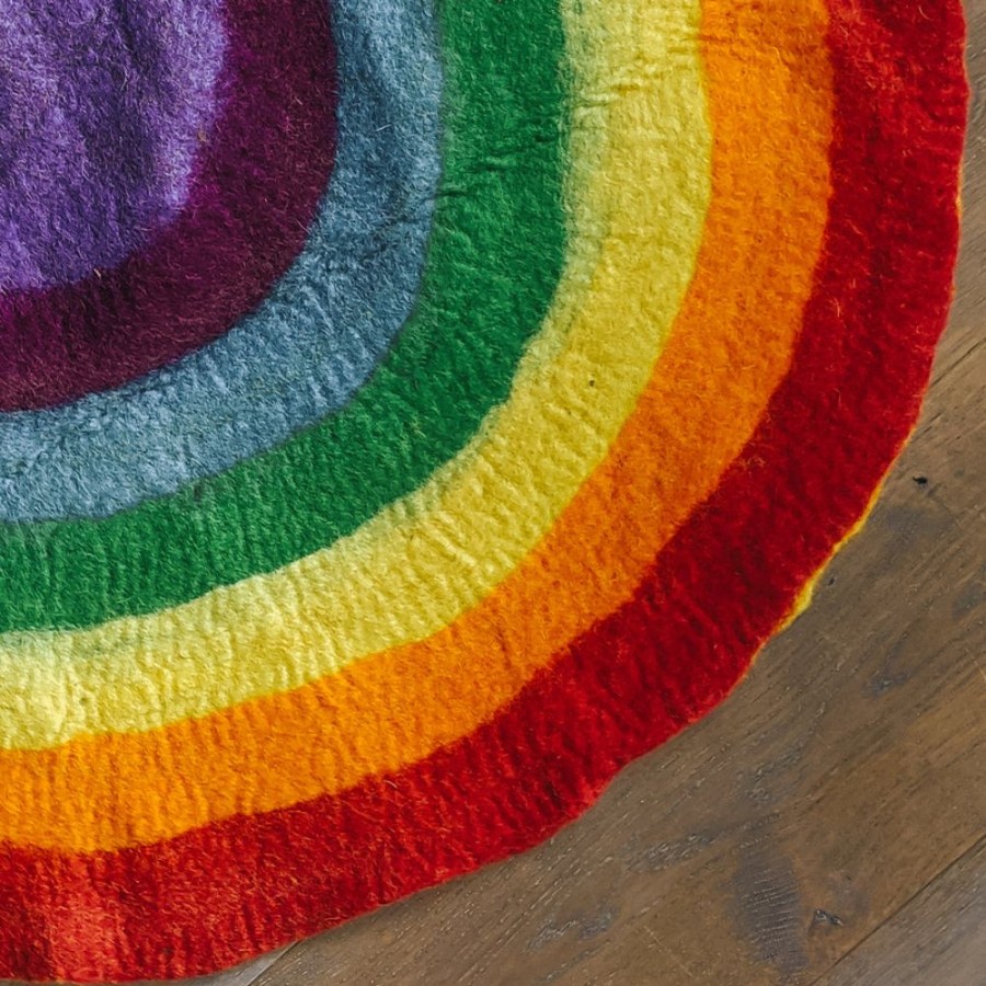 Home Himalayan Felt | Felt Play Mat - Rainbow (Large)