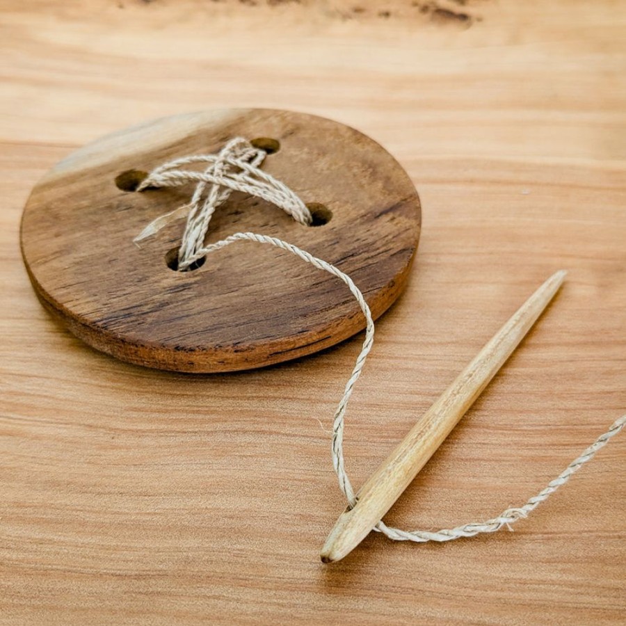 Educational Resources Artisans of Batur Village | Wooden Button Threading Set