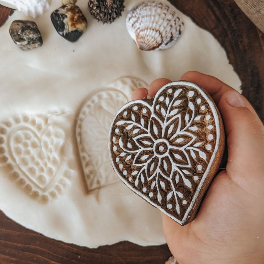 Home Aspiration International | Wooden Printing Blocks - Hearts