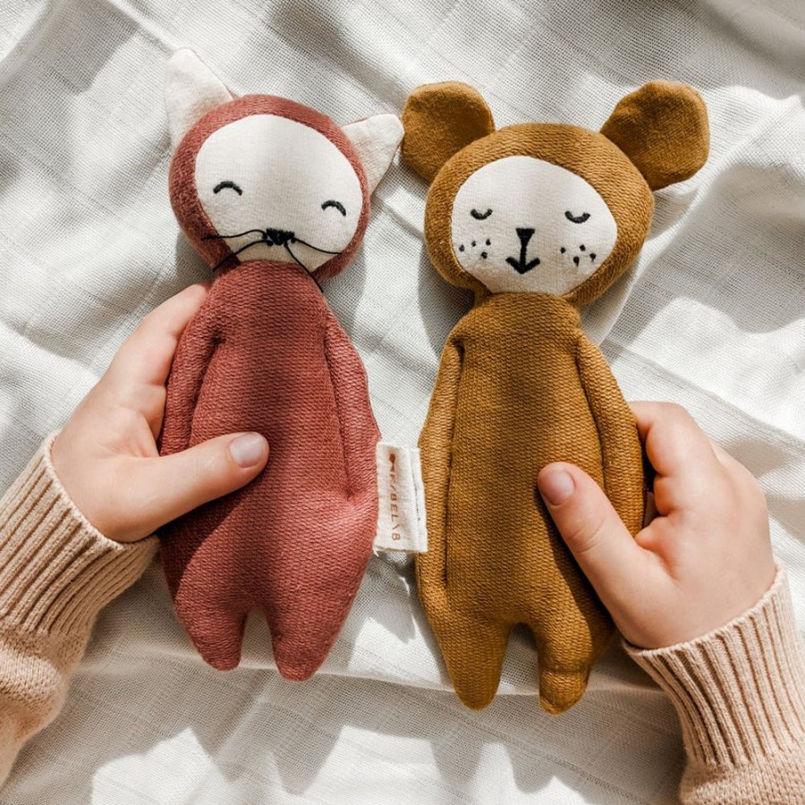 Play Fabelab | Organic Cotton Soft Animal Rattles | 3 Variants