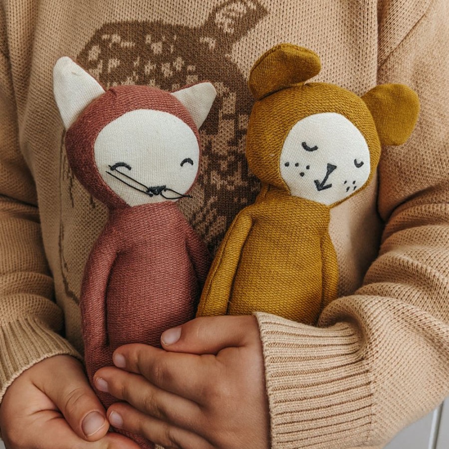 Play Fabelab | Organic Cotton Soft Animal Rattles | 3 Variants