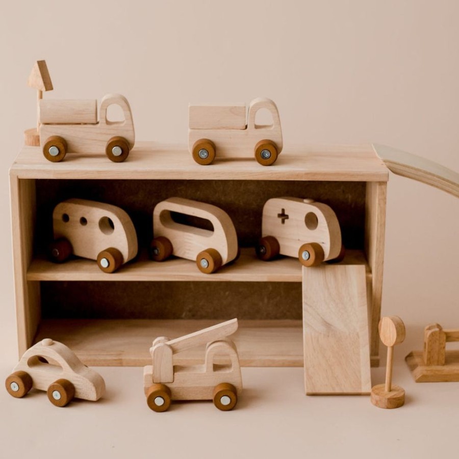 Play Q Toys | Qtoys | Natural Wooden Vehicle Set