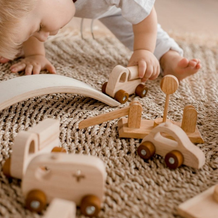 Play Q Toys | Qtoys | Natural Wooden Vehicle Set