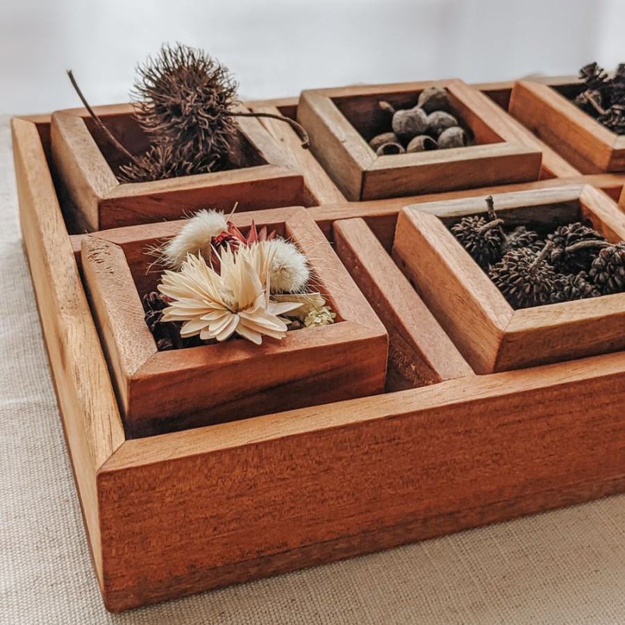 Play Artisans of Batur Village | Mahogany Sectioned Tray And Boxes