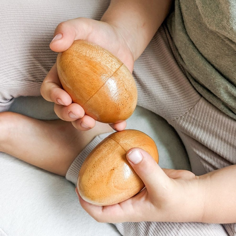 Play Artisans of Bolgatanga | Large Wooden Egg Shaker