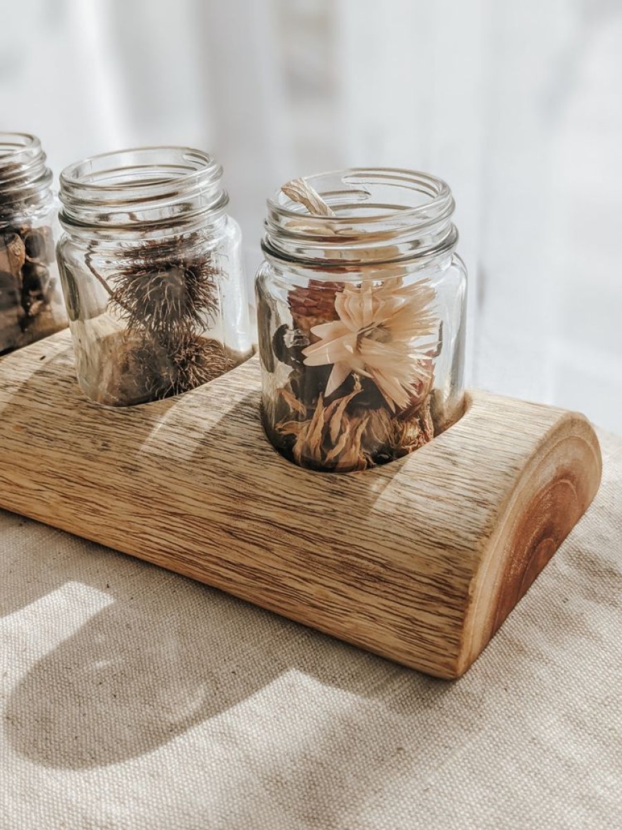 Play Artisans of Batur Village | Wooden Paint Tray With Glass Jars