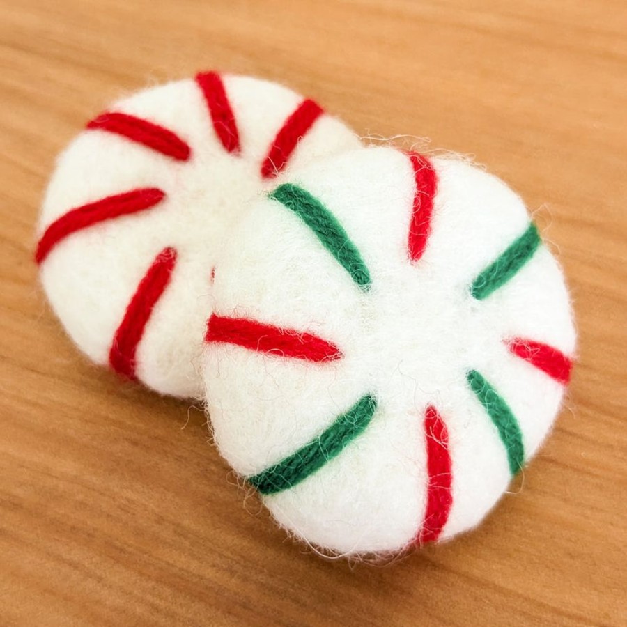 Play Felt and Yarn | Felt Food | Christmas Candy Peppermints