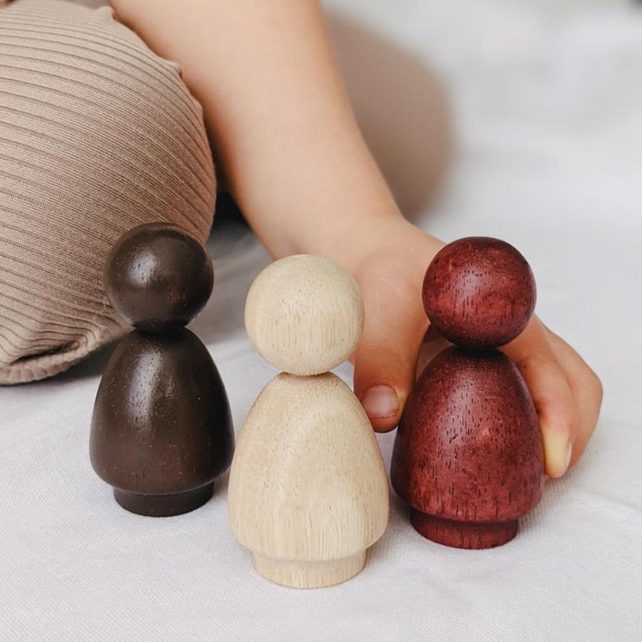 Play Blue Ribbon | Loose Parts - Wooden Peg Doll Figures