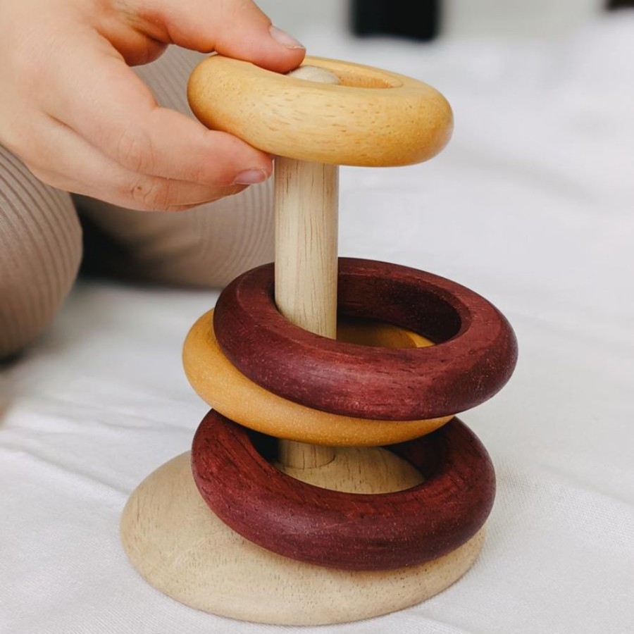 Play Blue Ribbon | Loose Parts - Wooden Rings