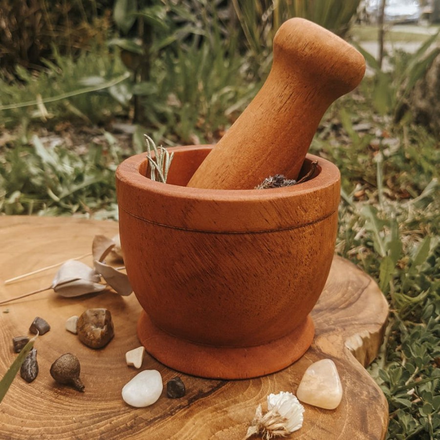 Educational Resources Artisans of Batur Village | Wooden Mortar And Pestle - Medium