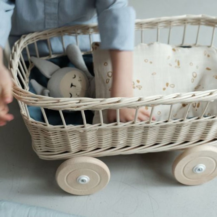 Play Fabelab | Natural Wicker Doll Wagon