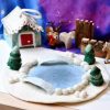 Educational Resources Tara Treasures | Felt Mat - Snow Ice Rink Playscape