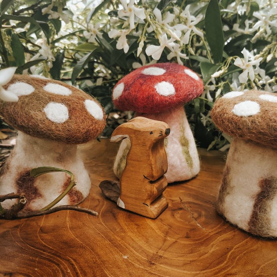 Play Himalayan Felt | Felt Hollow Mushrooms | Small