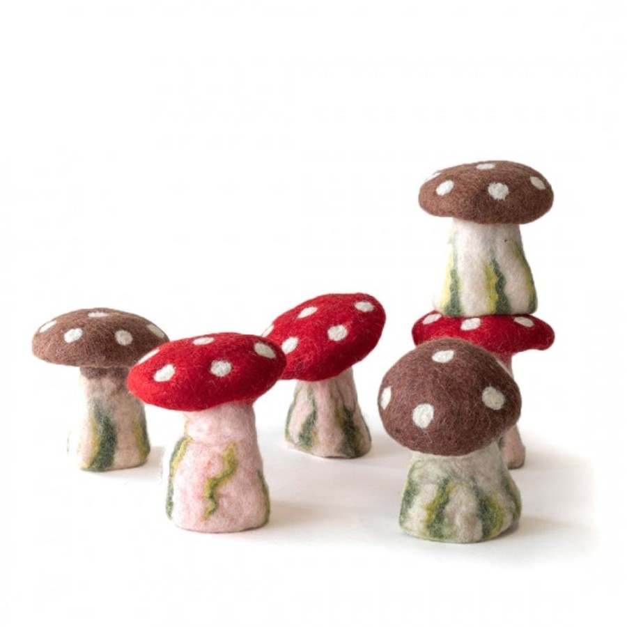 Play Himalayan Felt | Felt Hollow Mushrooms | Small