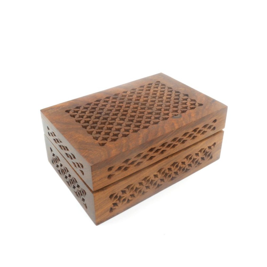 Home Matr Boomie | Wooden Keepsake Treasure Box - Lattice Design