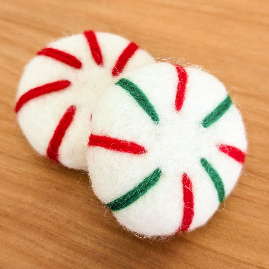 Play Felt and Yarn | Felt Food | Christmas Candy Peppermints