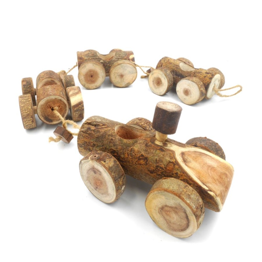 Play Q Toys | Qtoys | Natural Wooden Log Train