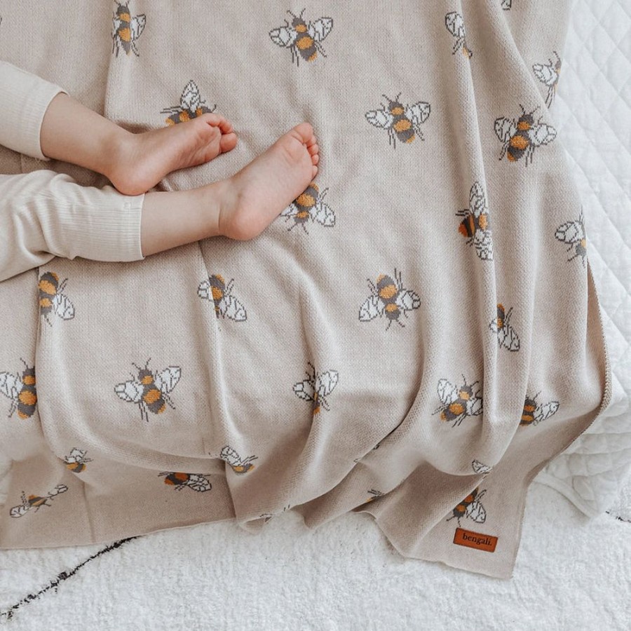 Home Bengali | Heirloom Baby Blanket - Honeybee