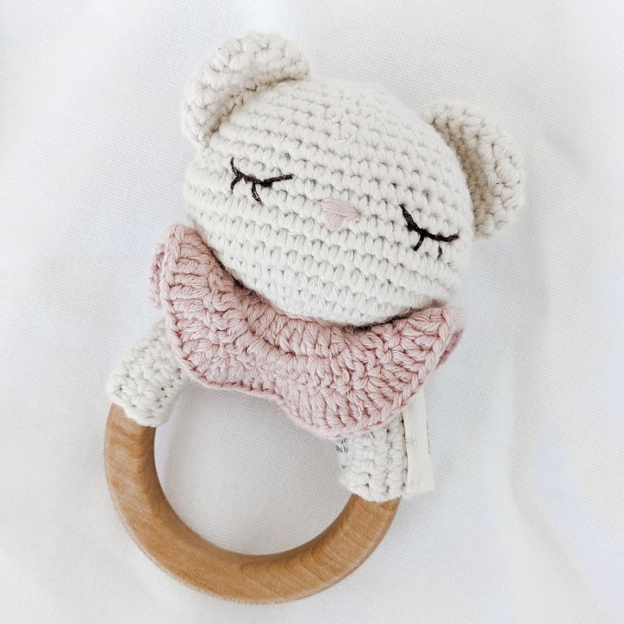 Play Patti Oslo | Patti Oslo Natural Teething Ring With Bell | Teddy