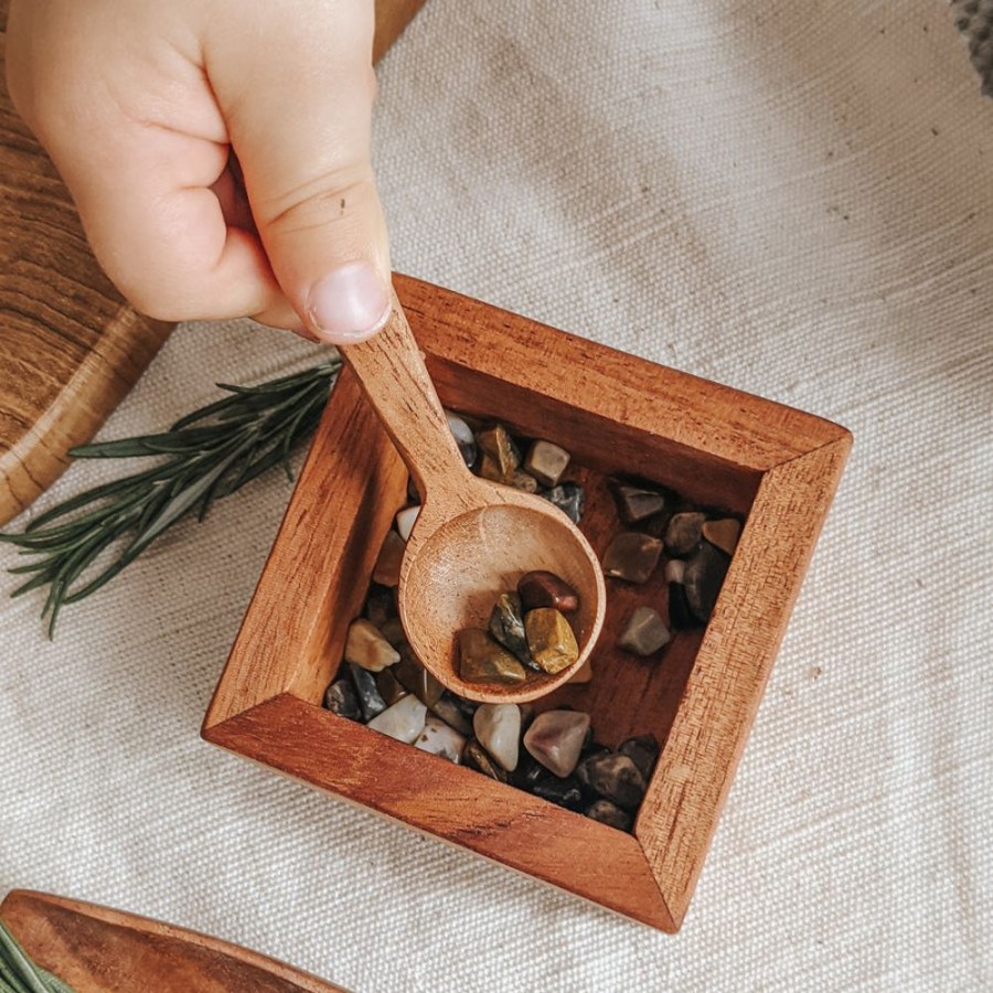 Play Equitable Marketing Association | Mini Wooden Dish And Spoon