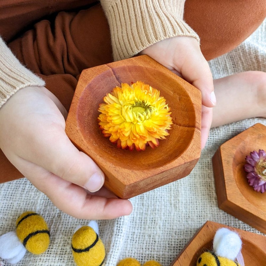 Play Artisans of Batur Village | Natural Wooden Beehive Bowl Plates