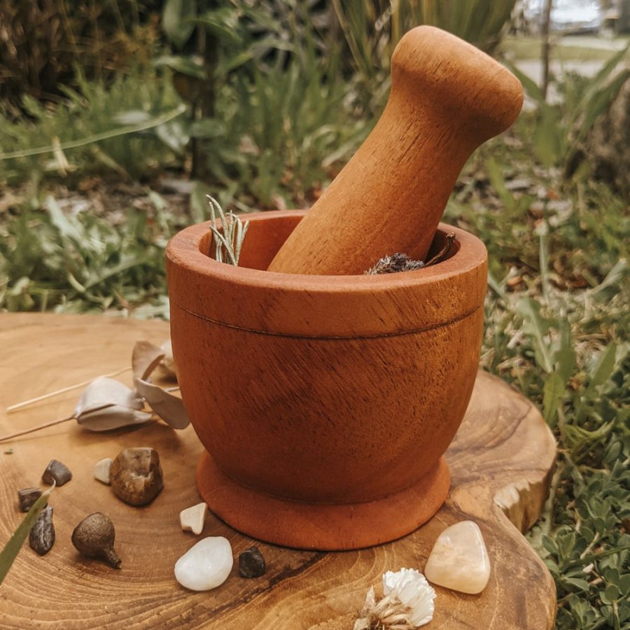 Play Artisans of Batur Village | Wooden Mortar And Pestle - Medium