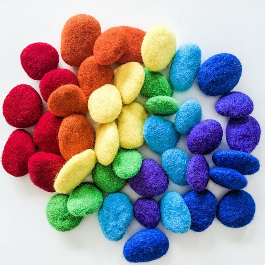 Educational Resources Felt and Yarn | Felt Pebble Sets