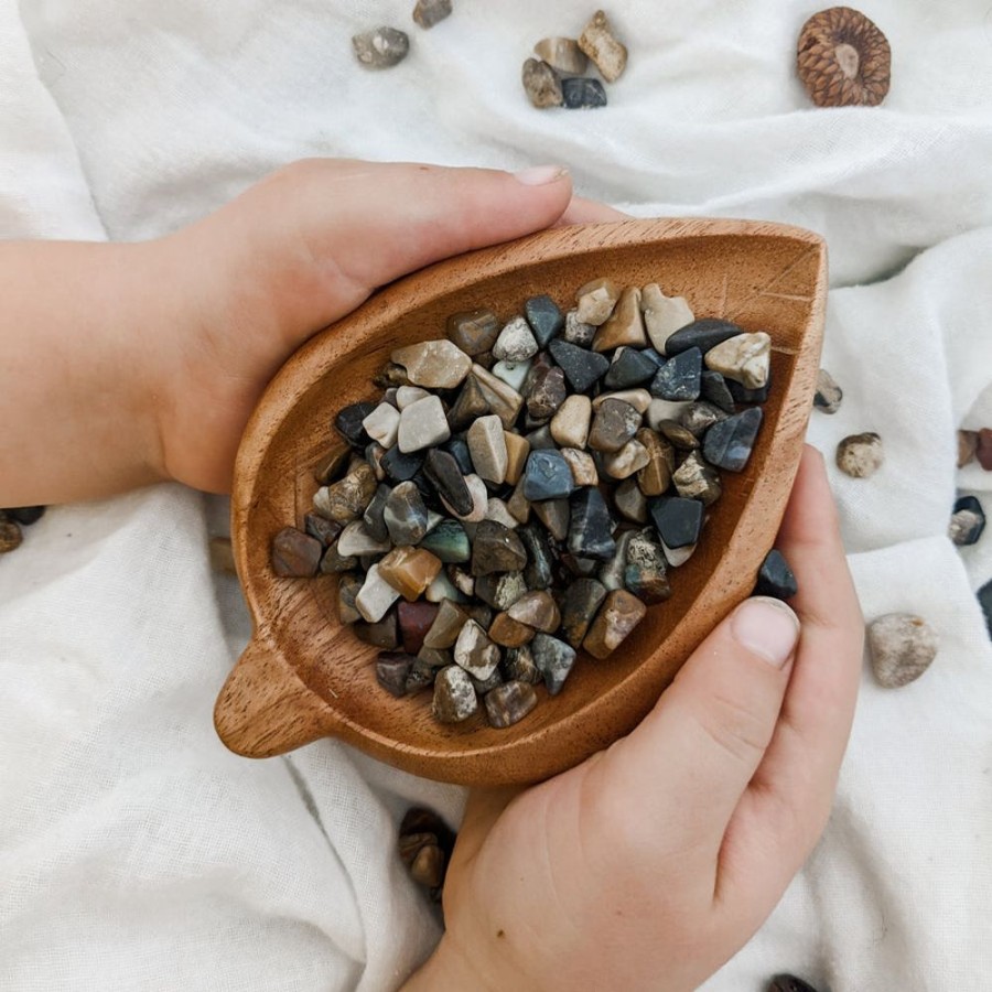 Educational Resources Sasha | Wooden Leaf Scoop Dish