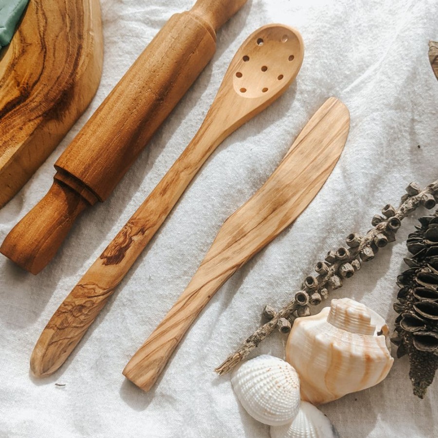 Educational Resources Fairplay | Wooden Spoon And Knife Set