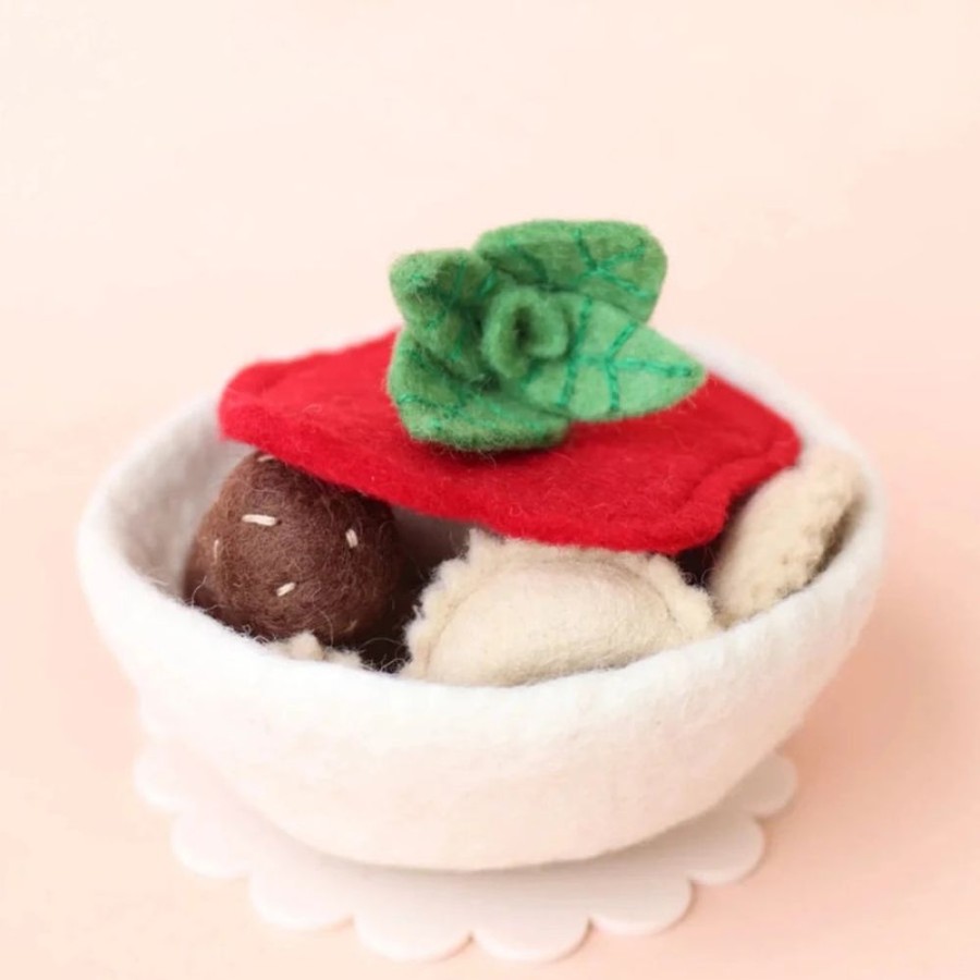 Play Juni Moon | Felt Food | Agnolotti Pasta Set (15 Pieces)