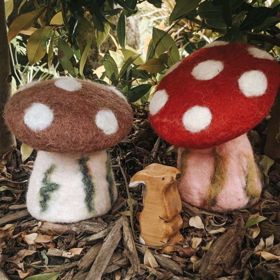 Play Himalayan Felt | Felt Hollow Mushrooms - Large