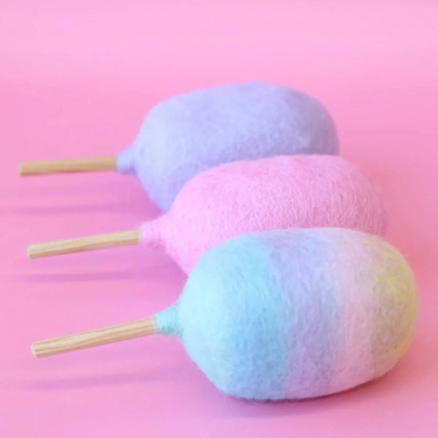 Play Juni Moon | Felt Food | Cotton Candy Fairy Floss