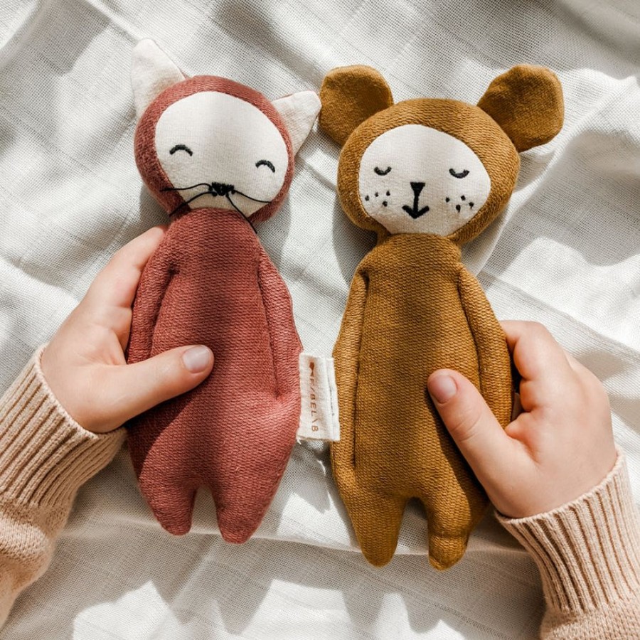 Play Fabelab | Organic Cotton Soft Animal Rattles | 3 Variants