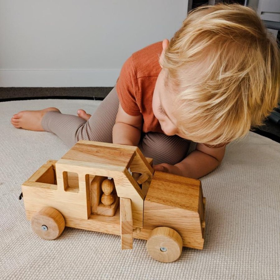 Play Q Toys | Qtoys | Natural Wooden Safari Jeep