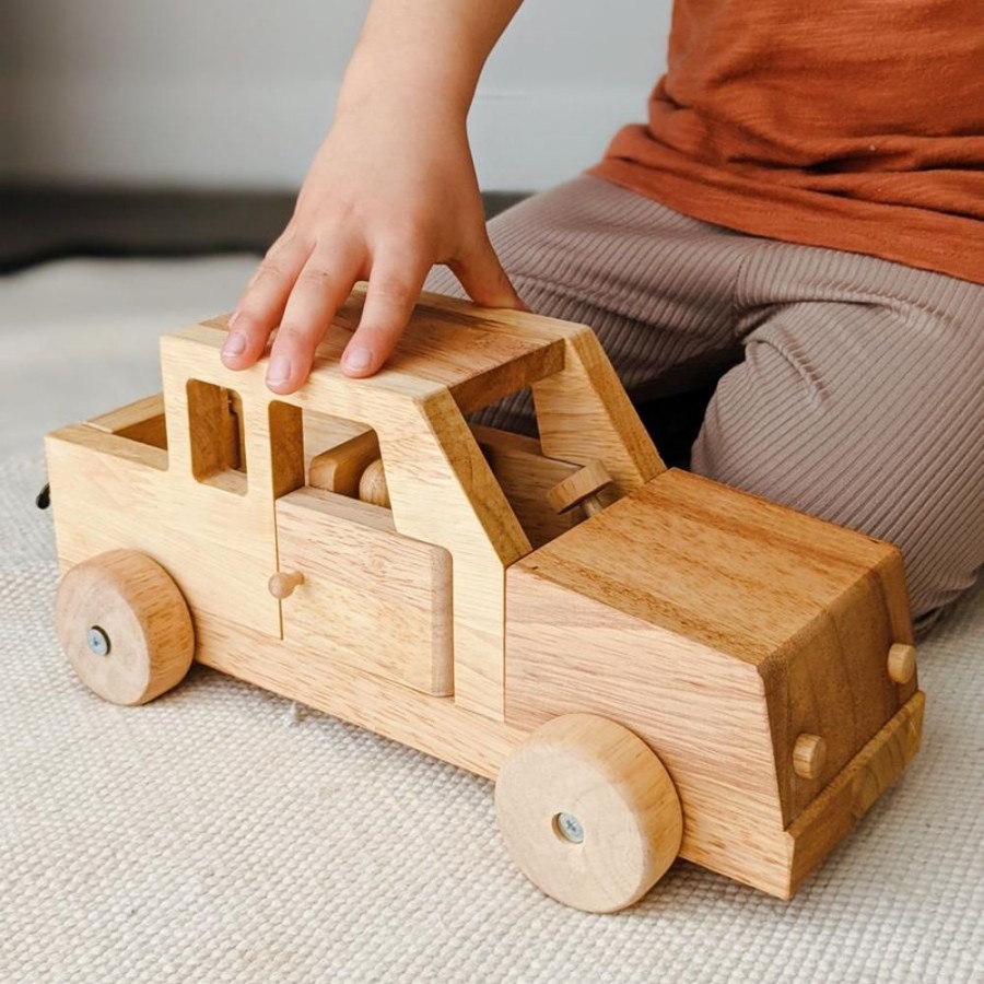 Play Q Toys | Qtoys | Natural Wooden Safari Jeep