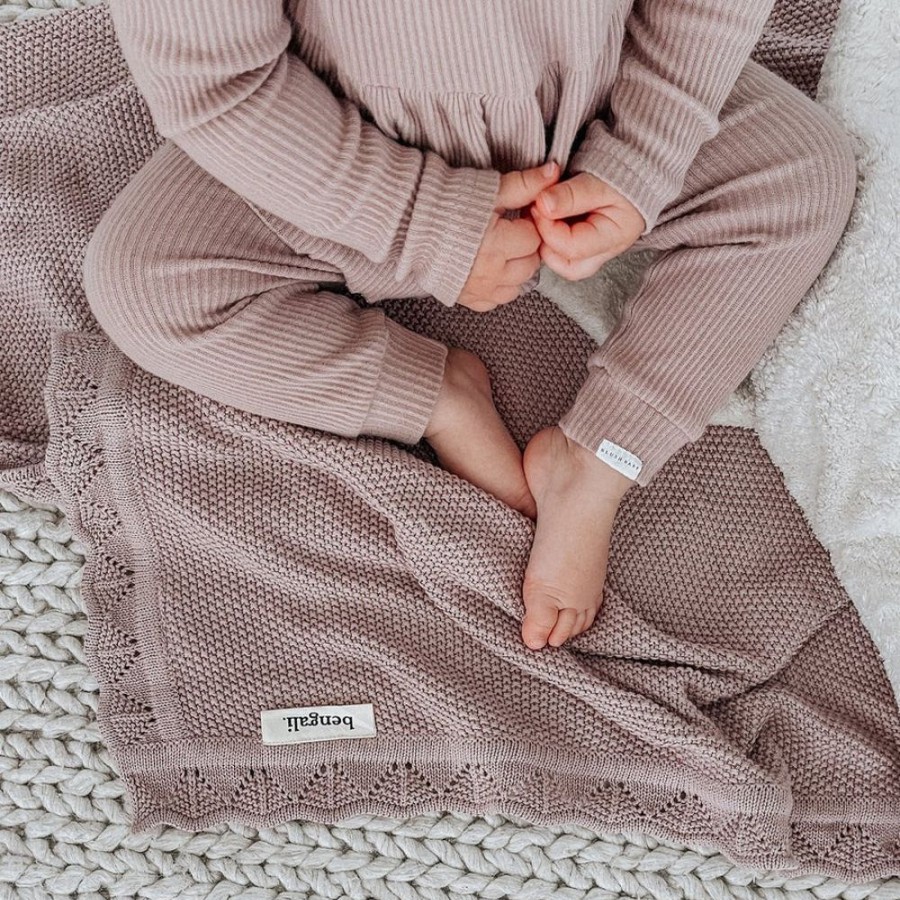 Home Bengali | Heirloom Baby Blanket - Rose