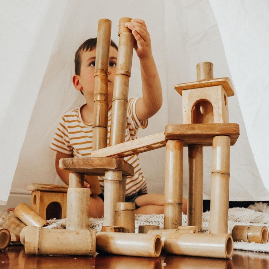 Play Q Toys | Qtoys | Bamboo Building Blocks